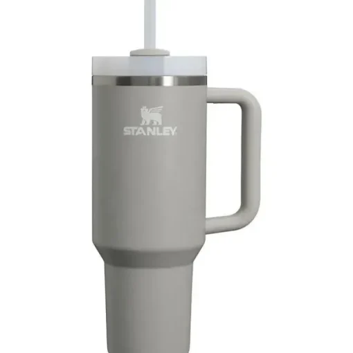 Stanley - Copo isolado a vácuo de aço inoxidável Quencher H2.0 FlowState de 40 onças, cinza