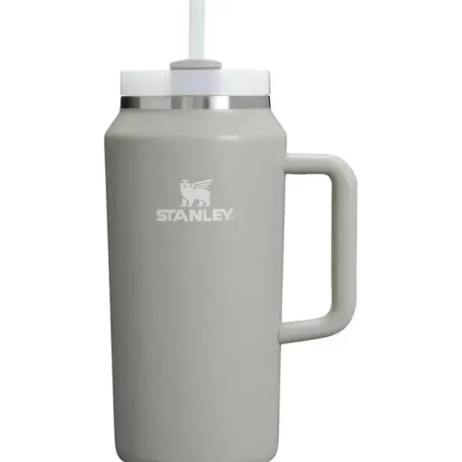 Stanley - Copo isolado a vácuo de aço inoxidável Quencher H2.0 FlowState de 64 onças, cinza