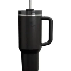 Stanley - Copo isolado a vácuo de aço inoxidável Quencher H2.0 FlowState de 40 onças, preto