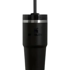 Stanley - Copo isolado a vácuo de aço inoxidável Quencher H2.0 FlowState de 14 onças, preto