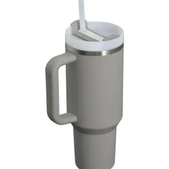 Stanley - Copo isolado a vácuo de aço inoxidável Quencher H2.0 FlowState de 40 onças, cinza