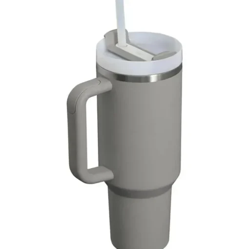 Stanley - Copo isolado a vácuo de aço inoxidável Quencher H2.0 FlowState de 40 onças, cinza