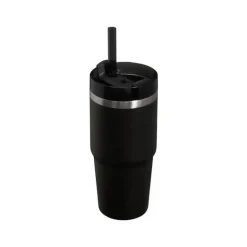 Stanley - Copo isolado a vácuo de aço inoxidável Quencher H2.0 FlowState de 14 onças, preto