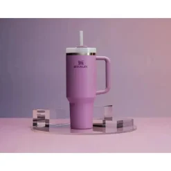 Stanley - Copo isolado a vácuo de aço inoxidável Quencher H2.0 FlowState de 40 onças, lilás