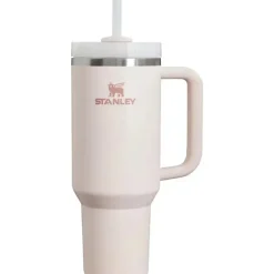 Stanley - Quencher H2.0 FlowState Copo térmico de aço inoxidável com isolamento a vácuo, 40 oz, quartzo rosa