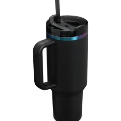 STANLEY - Quencher H2.0 Tumbler with Handle and Straw 40 Oz, Black Chrome