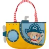 Stephen Joseph - Beach Totes With Sand Toy Play Set Pirate Dog