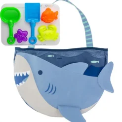 Stephen Joseph - Beach Totes With Sand Toy Play Set, Shark