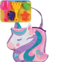 Stephen Joseph - Bolsas de praia e conjunto de brinquedos de areia, unicórnio