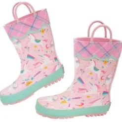 Stephen Joseph - Rainboots à prova d'água para crianças, unicórnio rosa