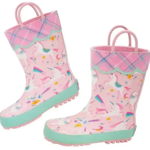 Stephen Joseph - Rainboots à prova d'água para crianças, unicórnio rosa