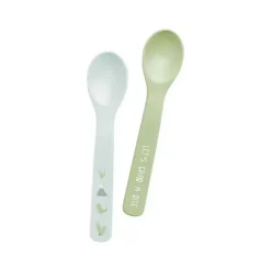 Stephen Joseph 100% silicone colheres de bebê Dino verde