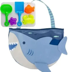 Stephen Joseph - Totes de praia e conjunto de brinquedos de areia, Tubarão
