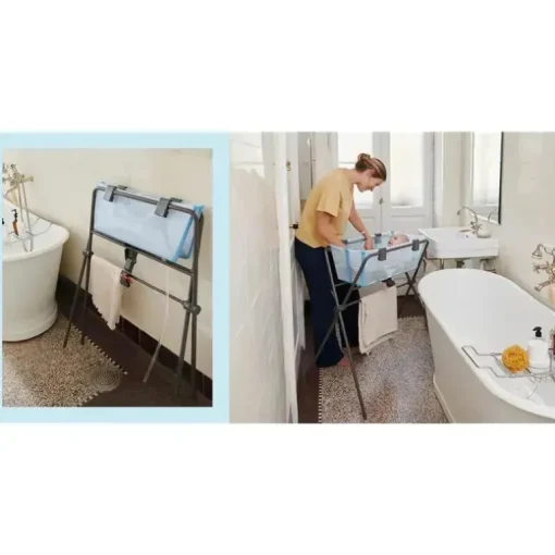 Stokke® - Banho Flexi® | Conjunto de banheira dobrável para bebê, azul oceano