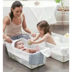 Stokke® - Banho Flexi® | Conjunto de banheira dobrável para bebê, azul oceano