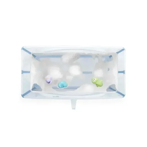 Stokke® - Banho Flexi® | Conjunto de banheira dobrável para bebê, azul oceano