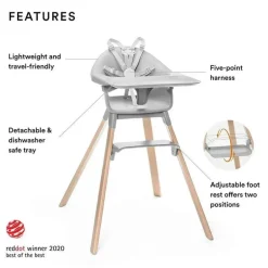 Stokke - Cadeira alta Clikk cinza nuvem