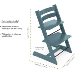 Stokke - Cadeira alta Tripp Trapp, Azul Fiorde