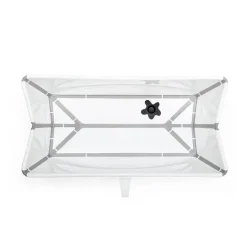 Stokke - Pacote de banho Flexi Banheira dobrável para bebê com suporte para recém-nascido, branco/cinza