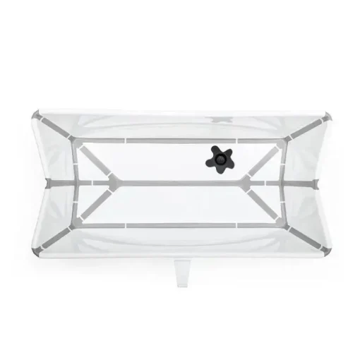 Stokke - Pacote de banho Flexi Banheira dobrável para bebê com suporte para recém-nascido, branco/cinza