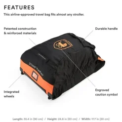 Stokke - PramPack, preto e laranja