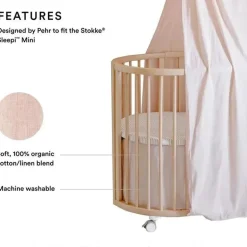 Stokke - Saia para mini cama Sleepi da Pehr, Blush