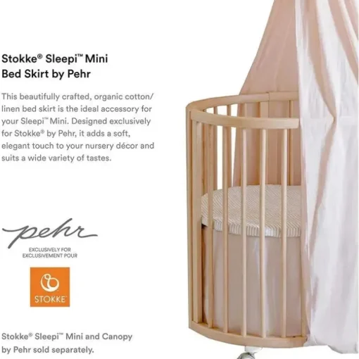 Stokke - Saia para mini cama Sleepi da Pehr, Blush