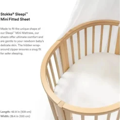 Stokke - Sleepi Mini lençol com elástico V3, branco