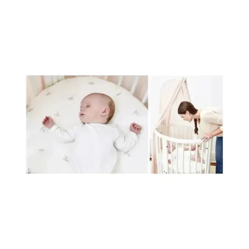 Stokke - Sleepi Mini Lençol 80 Cm, Cinza Dotty