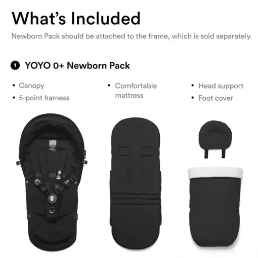 Stokke - Yoyo 0+ Newborn Pack, Black