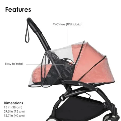 Stokke - Yoyo 0+ Newborn Pack Rain Cover, Black