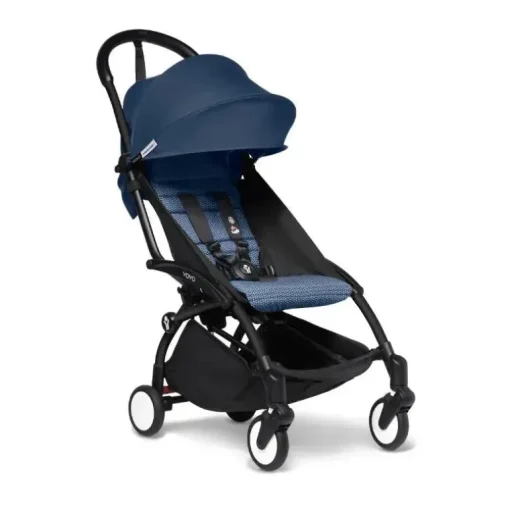 Stokke - Yoyo³ Carrinho de bebê Pacote preto 6+, Air France Azul