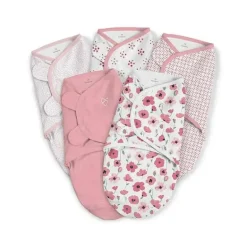 Summer Infant - Swaddleme Original Swaddle 5-Pk, Floral Girl (pequeno)