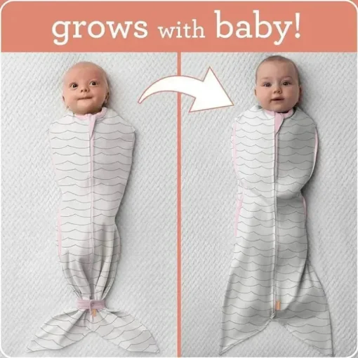 Summer Infant - SwaddleMe Room to Grow Pod, 0-6 meses, 1 pacote, Pink Waves