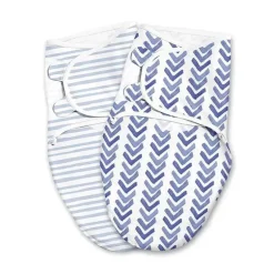 Summer Infant Luxe Easy Change 2 Pk Swaddle Água Indigo S/M