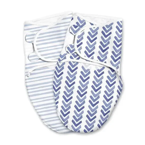 Summer Infant Luxe Easy Change 2 Pk Swaddle Água Indigo S/M