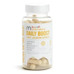 Suplementos de lactação 2 em 1 Munchkin - Milkmakers Daily Boost para amamentação
