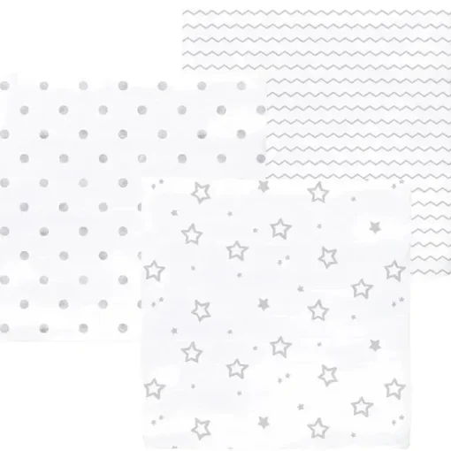 Swaddle Designs - Cobertores de musselina 3Pk, Sterling Stargazer