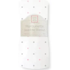 Swaddle Designs – Cobertor Dottie Heart Pastel Rosa Marquisette