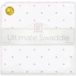 Swaddle Designs – Cobertor Swaddle Ultimate, Rosa Pastel e Pontos Sterling