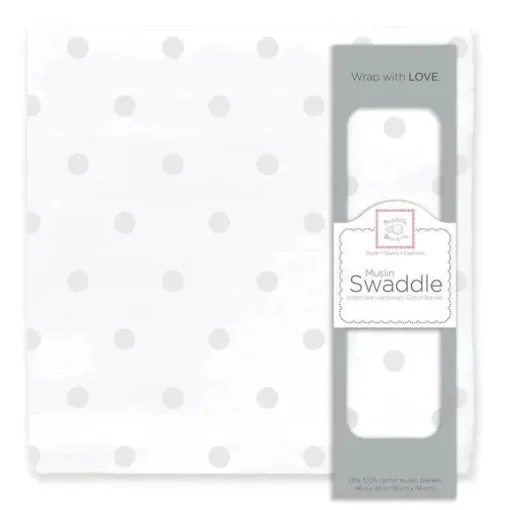 Swaddle Designs – Cobertor de musselina com pontos franceses esterlinas