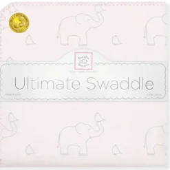 Swaddle Designs – Cobertor Swaddle Ultimate, Elefantes Sterling Deco, Rosa