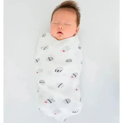 Swaddle Designs - Cobertor Swaddle Marquisette Cupcakes Preto e Branco