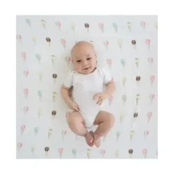 Swaddle Designs - Cobertor Marquisette Swaddle, Casquinhas de Sorvete em Aquarela