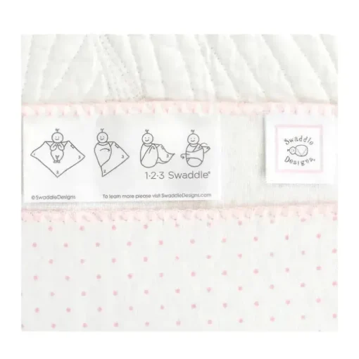 Swaddle Designs – Cobertor Swaddle Ultimate, Rosa Pastel e Pontos Sterling