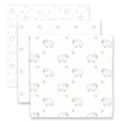 Swaddle Designs – Cobertores de musselina, cordeirinhos boa noite (conjunto de 3)