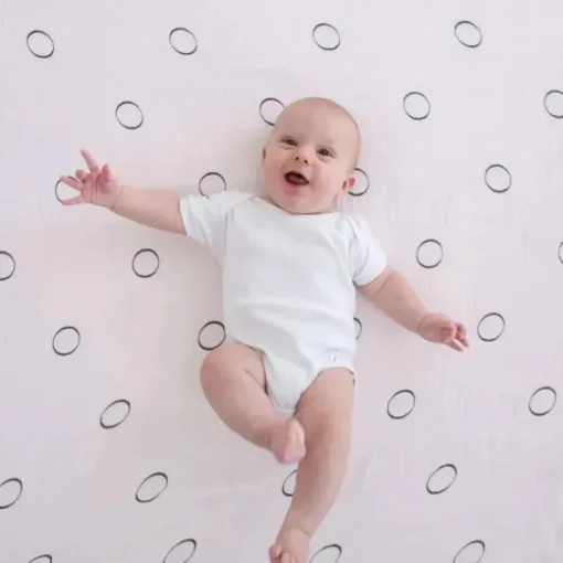 Swaddle Designs - Cobertor Swaddle Marquisette com listras rosa pastel