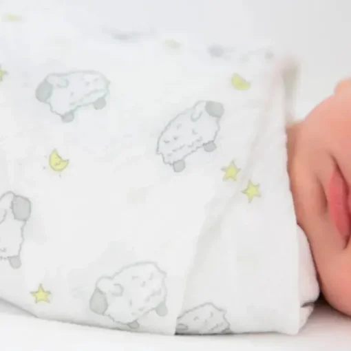 Swaddle Designs – Cobertores de musselina, cordeirinhos boa noite (conjunto de 3)