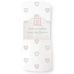 Swaddle Designs - Manta Swaddle Marquisette Aimee, Corações Rosa