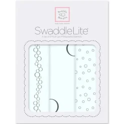 Swaddle Designs - 3Pk Bubbly Soft Blue, Marquisette Swaddles